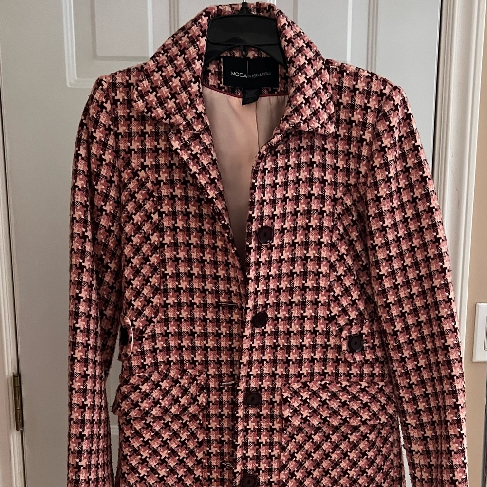 Moda International checkered coat
